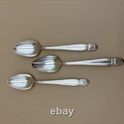 Holmes & Edwards Danish Princess Inlaid Silver Plate Flatware 103 Pieces & Case