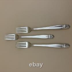 Holmes & Edwards Danish Princess Inlaid Silver Plate Flatware 103 Pieces & Case