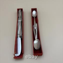 Holmes & Edwards Danish Princess Inlaid Silver Plate Flatware 103 Pieces & Case