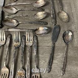 Holmes & Edwards Danish Princess Inlaid Silverplate Complete Set Of 58 Pc 1938