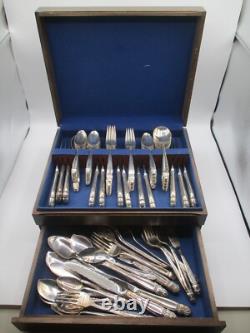 Holmes & Edwards Danish Princess Silverplate Flatware Huge Set 110 Pcs