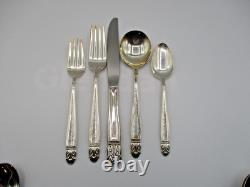 Holmes & Edwards Danish Princess Silverplate Flatware Huge Set 110 Pcs