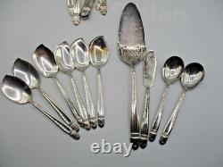 Holmes & Edwards Danish Princess Silverplate Flatware Huge Set 110 Pcs