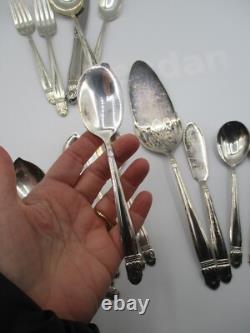 Holmes & Edwards Danish Princess Silverplate Flatware Huge Set 110 Pcs