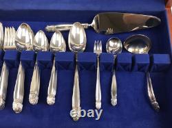 Holmes & Edwards Danish Princess Silverplate Flatware Set, 64pc / Service for 8