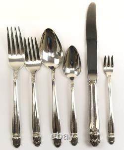 Holmes & Edwards Danish Princess Silverplate Flatware Set, 64pc / Service for 8