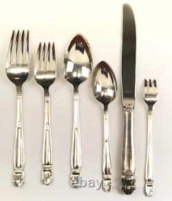 Holmes & Edwards Danish Princess Silverplate Flatware Set, 64pc / Service for 8