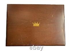 Holmes & Edwards IS 1938 Silver Plate Sterling Inlaid Danish Princess 50 Pc. Box
