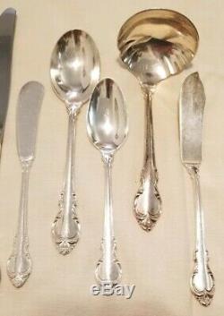 Holmes & Edwards IS DEEP SILVER FASHION 78 PC Flatware GREAT SET Service for 12