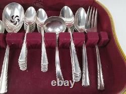 Holmes & Edwards May Queen IS Inlaid Silverplate Flatware Set 60 PCS with Chest
