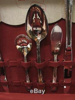 Holmes & Edwards Silver Plate Flatware Set May Queen 48 pcs