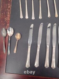 Holmes & Edwards Silveware Set 53 Pcs Inlaid IS Silverplate Flatware with Chest