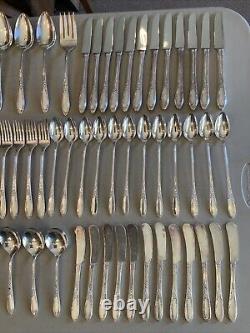 Huge Lot Set Of 105pcs Vintage Chateau Silver Plate by Heirloom Oneida
