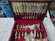 INTERNATIONAL DEEP SILVER FLATWARE SET with WOODEN CHEST 77pc