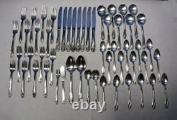 INTERNATIONAL Rogers silverplate DAFFODIL 1950 pttn 54-piece SET SERVICE for 8