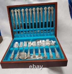 INTERNATIONAL silver INSPIRATION MAGNOLIA silverplate 99-pc SET SERVING for 16