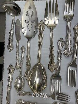 International'Interlude' Silverplate Flatware Service For 12 & 7 Serving Pieces