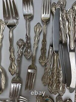 International'Interlude' Silverplate Flatware Service For 12 & 7 Serving Pieces