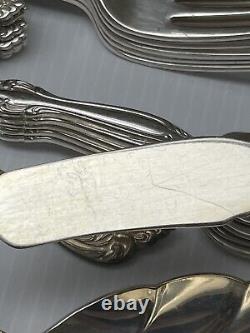 International'Interlude' Silverplate Flatware Service For 12 & 7 Serving Pieces