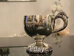 International Silver, Vintage Punch Bowl Set Grape 12 Cups, Ladle, Bowl (bonus)