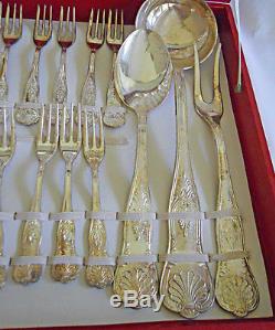 Italy 800 Vintage Silver Plated Flatware 12 Serving Ladle 6 Piece Setting 76