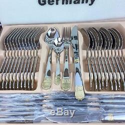 Kaiserkoch-Germany Versace New 84 Pcs Dinning Set 12 Wooden Case Flatware