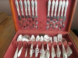King Edward Silverplate 113 Pc Set In Unique Wood Storage Box-national Silver