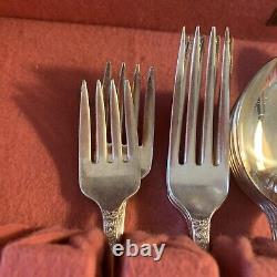 King Edward Silverplate flatware set with case 37 Pc