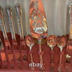 King Edward Silverplate flatware set with case 37 Pc