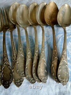 Knives spoons Melchior Melhior USSR Russian Soviet Cutlery set Silver 1950c