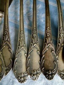 Knives spoons Melchior Melhior USSR Russian Soviet Cutlery set Silver 1950c