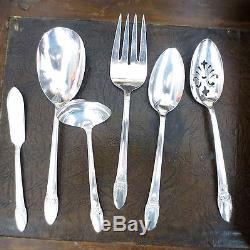 Lot Of 1847 Rogers Bros First Love Silverplate Flatware 53 Pieces (set For 8)