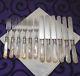 Landers Frary Clark Mother of Pearl Handle 12 Pc DINNER Set withFloral Ferrules