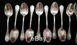 Large Flatware Set 90 Pieces France Christofle Marly Louis XIV Silver Plated