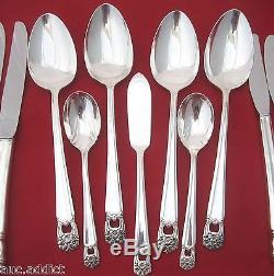 Large Set 102 pieces 1847 Rogers Bros ETERNALLY YOURS Silverplate Flatware