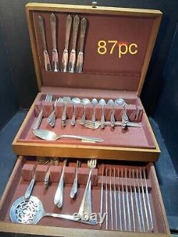 Longchamps-chaumont Prestige Silver-plated Set Of Silverware 87pc