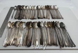 Lot of 100 Assorted Silverplate Iced Tea Spoons Lot#336