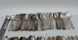 Lot of 100 Assorted Vintage Silverplate Teaspoons Lot#96