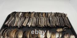 Lot of 200 Assorted Silverplate Worn Teaspoons/Small Spoons- CRAFT GRADE Lot#3