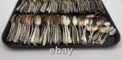 Lot of 200 Assorted Silverplate Worn Teaspoons/Small Spoons- CRAFT GRADE Lot#3