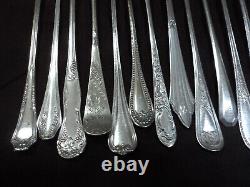 Lot of 34 Long Silverplate Seafood Appetizer Cocktail Forks Antique Flatware