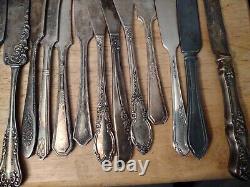 Lot of 47 Assorted Vintage Silverplate Master Butter Knives Knifes Craft