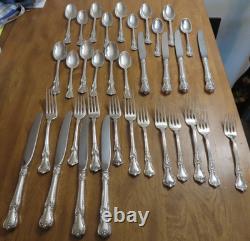 Lunt HARKNESS HALL 35 Piece Set Knives Forks Spoons Silverplate Lot