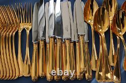 MALMAISON EMPIRE CHRISTOFLE Entremets SET Forks Spoons Knives Silver GOLD plated