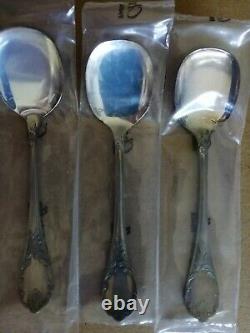MARLY 4 Ice Cream Spoons Christofle Silverplate Flatware 5 FRANCE
