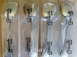 MARLY 4 Ice Cream Spoons Christofle Silverplate Flatware 5 FRANCE