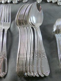 MARLY 60 pieces SET 12 people Table Dessert French Silverplated 24 knives MINT