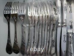 MARLY CHRISTOFLE Dinner SET Forks Spoons Knives Silver plated NEVER USED