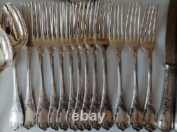 MARLY LOUIS XV CHRISTOFLE Diner SET Forks Spoons Knives Silver plated