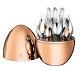 MOOD Christofle France 24 pc Silver Plated Flatware Set Egg Pink Rose Gold New